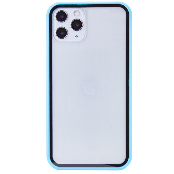 

Прозрачный TPU+PC чехол Epic с цветным бампером для Apple iPhone 11 Pro Max (6.5") Синий
