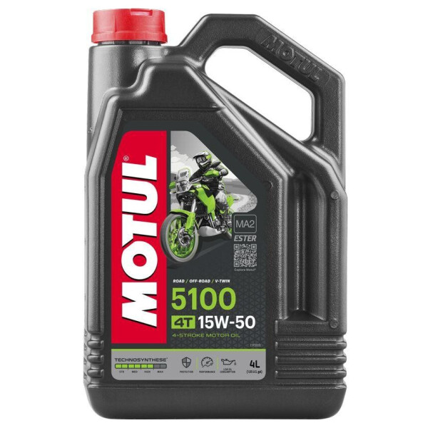 

Масло для 4-х тактных двигателей Technosynthese эстеровое Motul 5100 4T SAE 15W50 (4L)