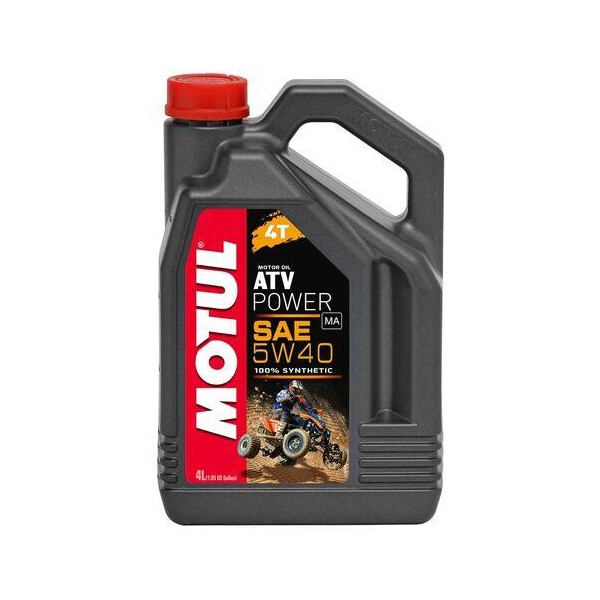 

Масло для 4-х тактных двигателей 100% синтетическое Motul ATV POWER 4T 5W40 (4L)