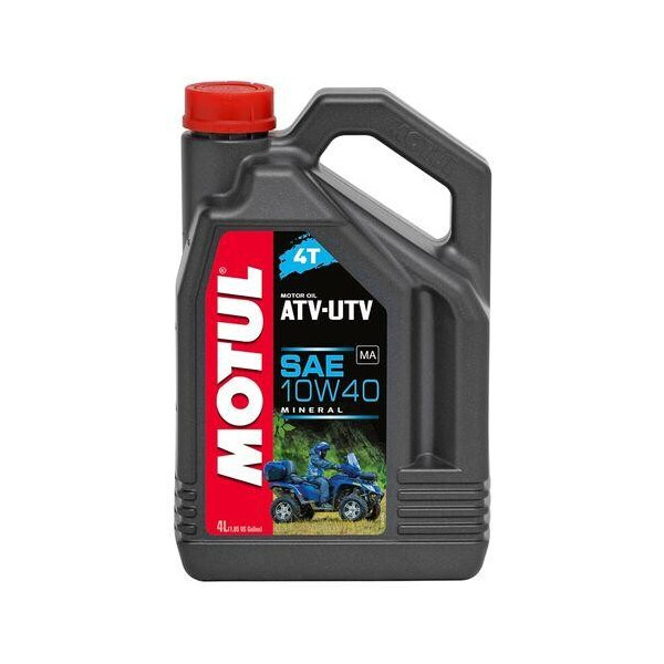 

Масло для 4-х тактных двигателей минеральное Motul ATV-UTV 4T 10W40 (4L)