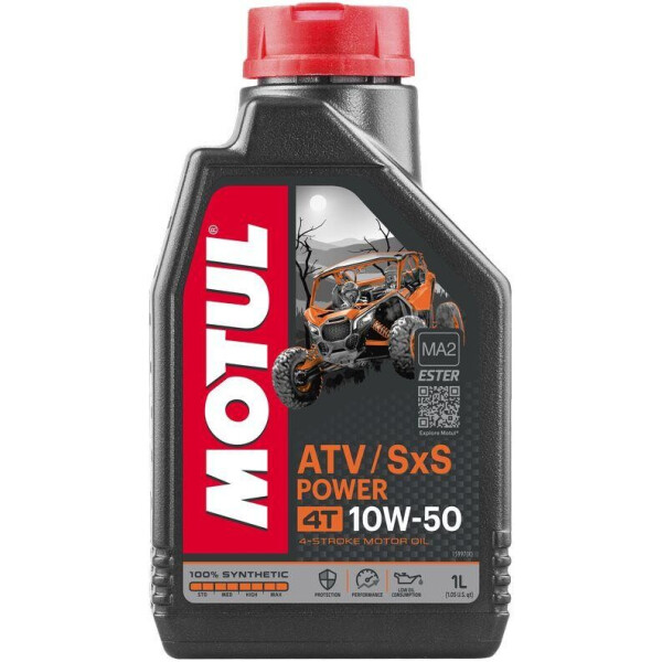 

Масло для 4-х тактных двигателей 100% синтетическое Motul ATV-SXS POWER 4T 10W50 (1L)
