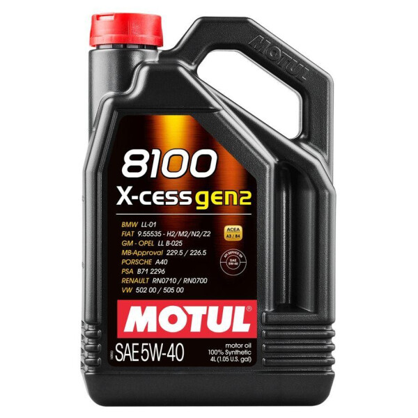 

Масло моторное Motul 8100 X-CESS GEN2 SAE 5W40 (4L)