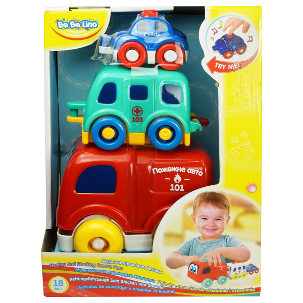 

Музыкальная пирамидка BeBeLino Машинки (зеленая скорая помощь) (58020-1)