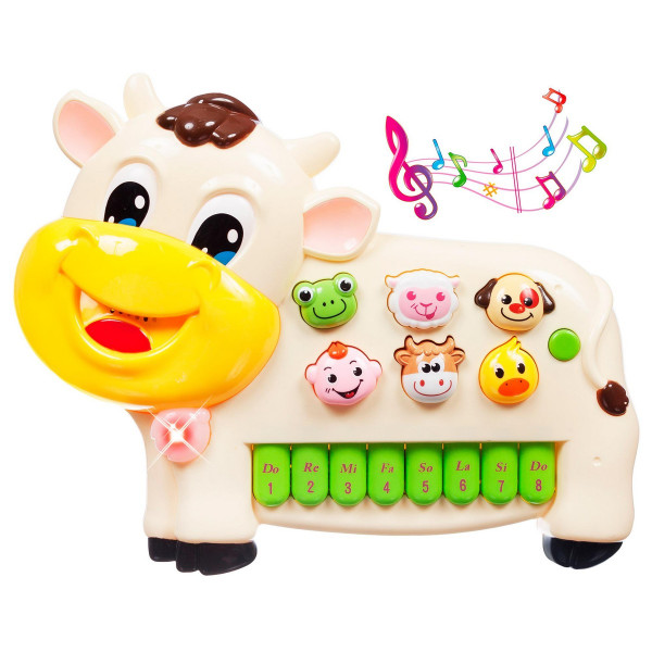 

Развивающая игрушка BeBeLino Музыкальная коровка желтая (58089-2)
