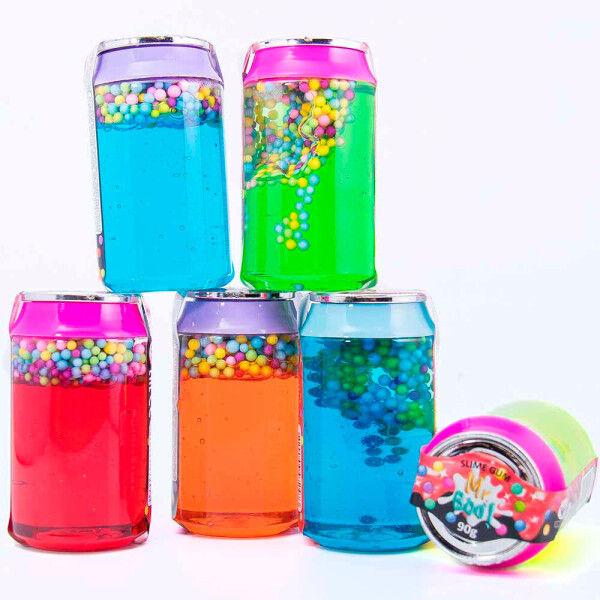 

Лизун-антистресс Mr.Bоо баночка-сюрприз с шариками Круги 90 г(80069)