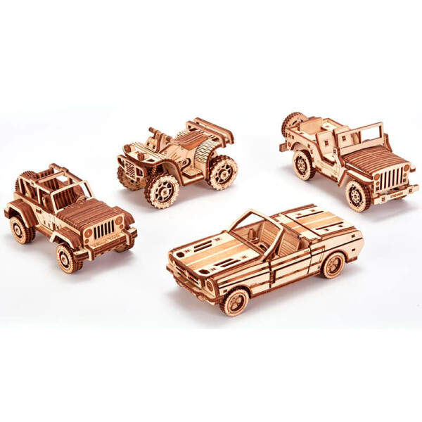 

Деревянный 3D конструктор Wood Trick Набор машинок (4820195190494)