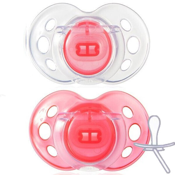 

Ортодонтические пустышки Tommee Tippee Дышащие розовые 6-18 мес. 2 шт. (43336063)