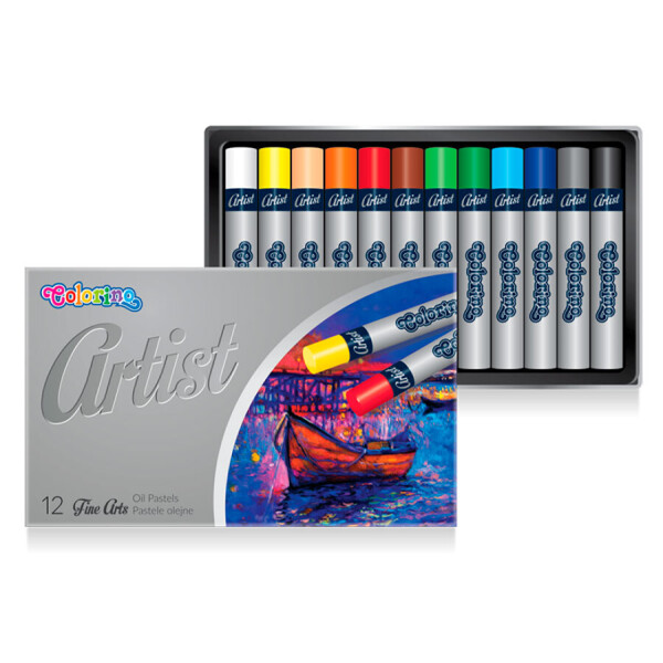 

Пастель масляная Colorino Artist круглая в пластиковом контейнере 12 цветов (65702PTR)