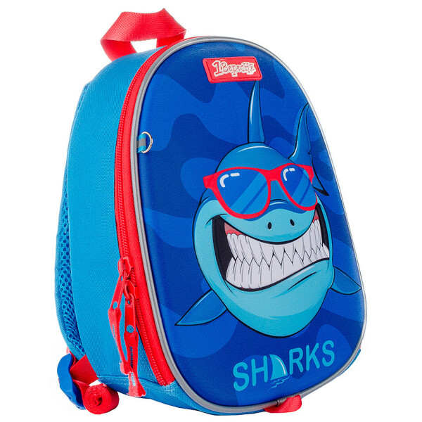 

Рюкзак 1 Вересня Sharks синий с красным 4,5 л (558544)