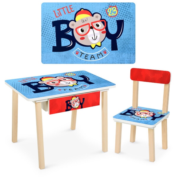 

Столик со стульчиком Bambi Мишки 803-3 Blue / Red (803-3)