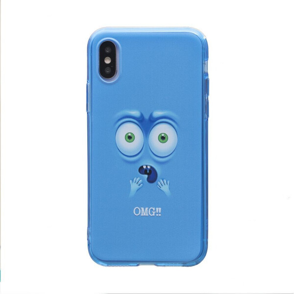 

Панель Smile для Apple iPhone X / Xs Синий OMG (29376)
