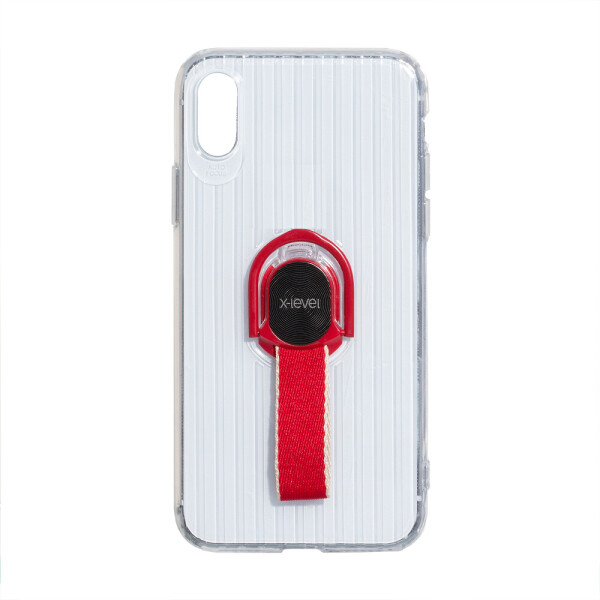

Панель X-Level Travel Suitcase для Apple iPhone XS Max Transparent Red (23678)