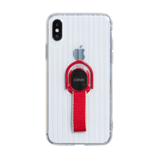 

Панель X-Level Travel Suitcase для Apple iPhone X / XS Transparent Red (23677)