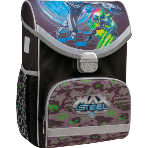 

Рюкзак школьный каркасный Kite Кайт 529 Max Steel 27×14×36 см 13 л черный (MX15-529S)