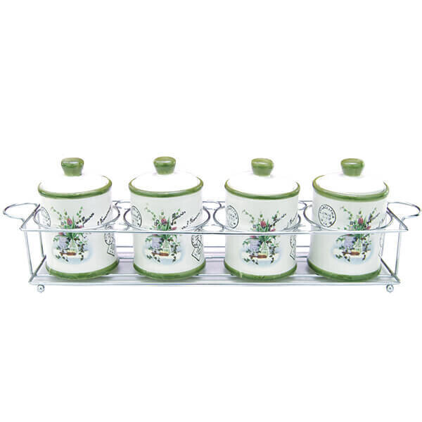 

Набор для специй Maestro Полевая фантазия 5 предметов White / Olive (MR-20065-04CS)