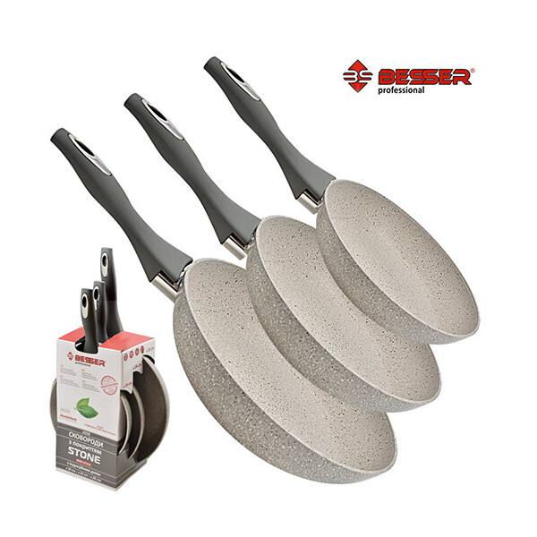 

Набор сковородок Besser Stone Granite 3 шт (10328)