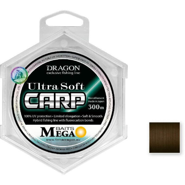 

Леска Dragon Mega Baits Ultra Soft Carp 300 м 0.40 мм 12.70 кг (TDC-30-24-140)