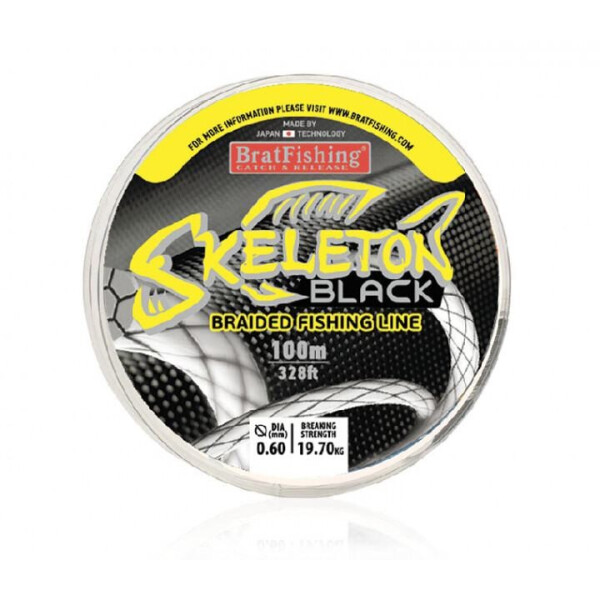 

Шнур BratFishing Skeleton Black 100м 0.90мм чёрный (30/02-014-090)