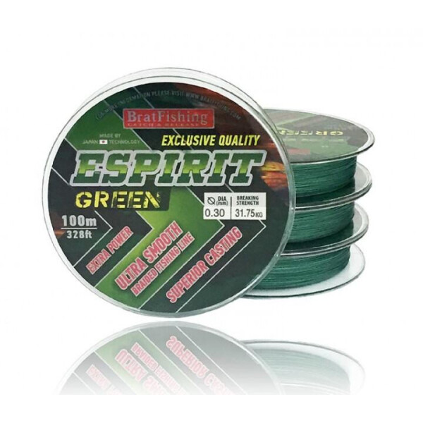 

Шнур BratFishing Espirit Green 100м 0.40мм зеленый (30/02-016-040)