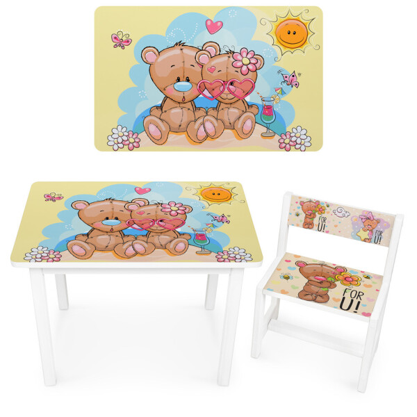 

Столик Bambi Мишки BSM1-34m White / Light Brown (BSM1-34m)