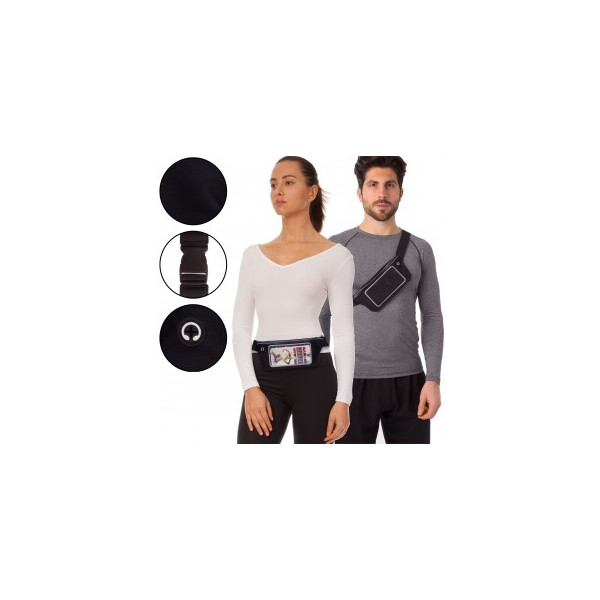 

Чехол-сумка на пояс для бега RUNNING WAISTPACK Zelart GA-507 Черный