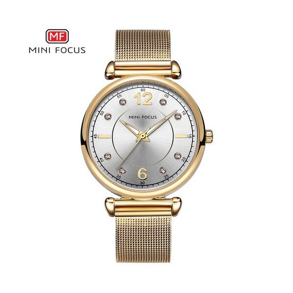 

Женские наручные часы (MF0177L.01 Gold-Silver Diamonds) Mini Focus 35 мм Золотой