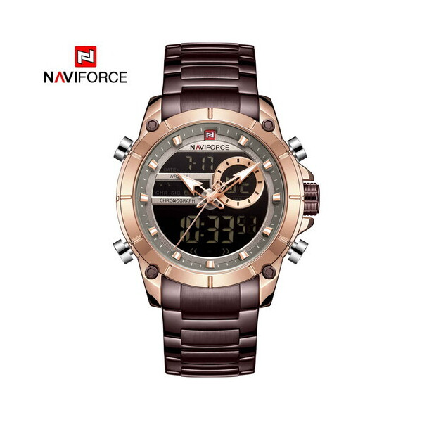 

Мужские наручные часы (NF9163 Brown-Cuprum) Naviforce 44 мм Коричневый