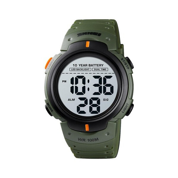 

Мужские наручные часы (1560 Green-Orange) Skmei 41 мм Зеленый
