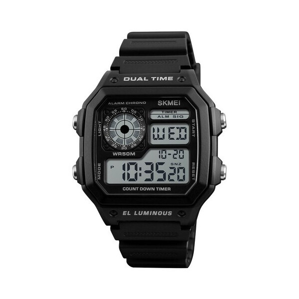

Мужские наручные часы (1299 All Black) Skmei 43 мм Черный