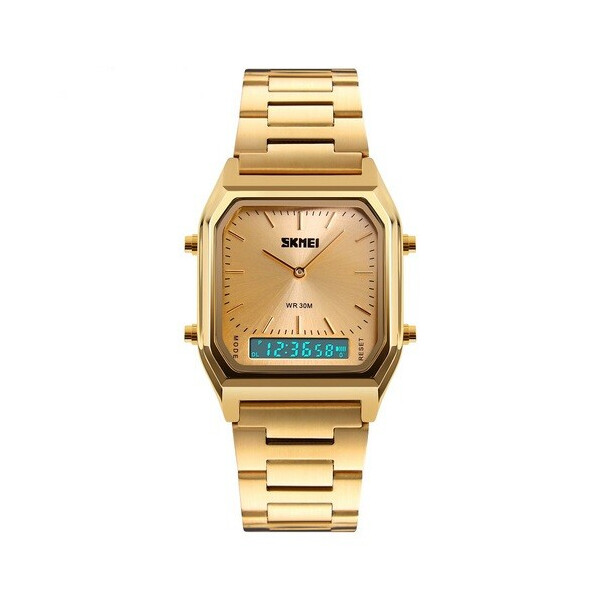 

Мужские наручные часы (1220 Gold) Skmei 35x35 мм Золотой