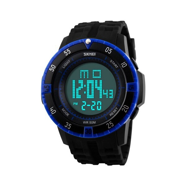 

Мужские наручные часы (1089 Black-Blue) Skmei 52 мм Черный