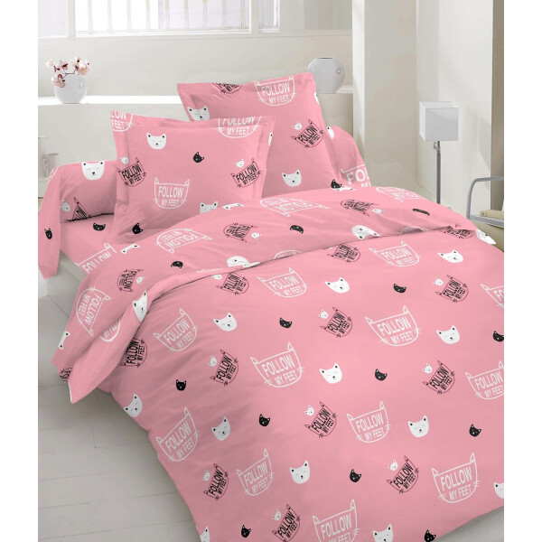 

Комплект постельного белья (10133) Time Textile 150х220 см (2шт) Розовый