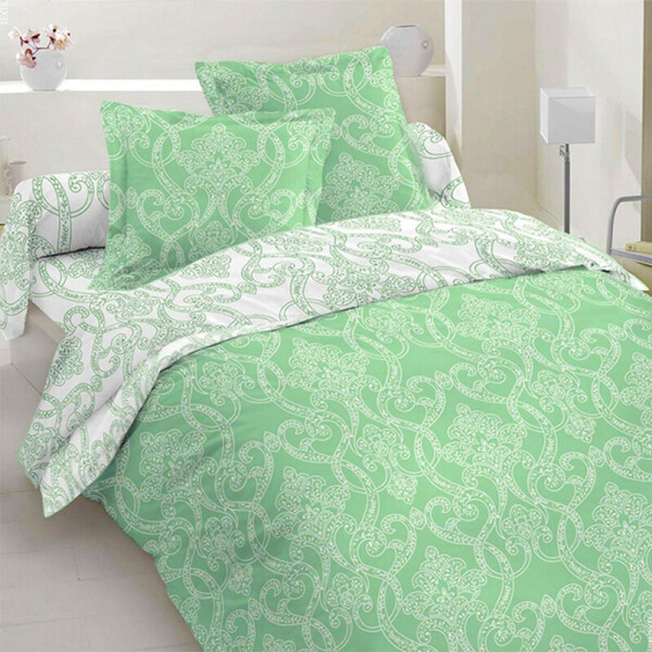 

Комплект постельного белья (10065) Time Textile 150х220 см (2шт) Зеленый