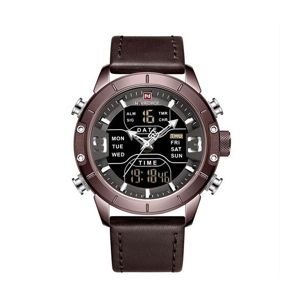 

Мужские наручные часы (NF9153L Brown-Black) Naviforce 45 мм Коричневый