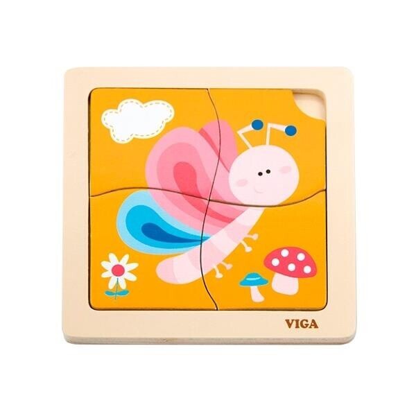

Пазл Бабочка Viga Toys 15х15х1 см Разноцветный