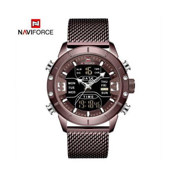 

Мужские наручные часы (NF9153S All Brown) Naviforce 45 мм Коричневый