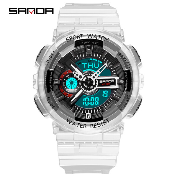 

Мужские наручные часы (892 Black) Sanda 45 мм Серебряный
