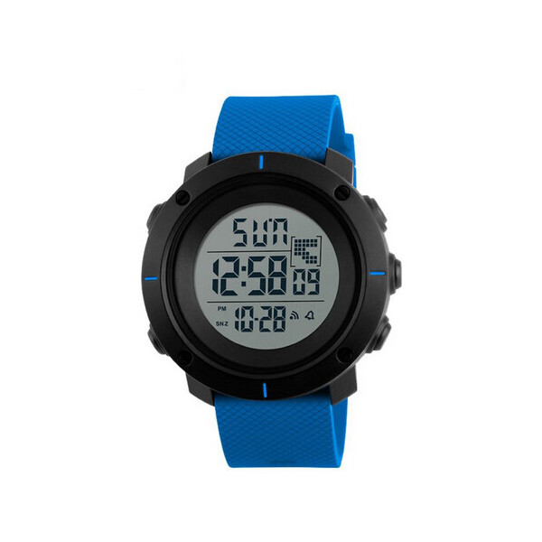 

Мужские наручные часы (1212 Black-Blue Wristband) Skmei 45 мм Черный