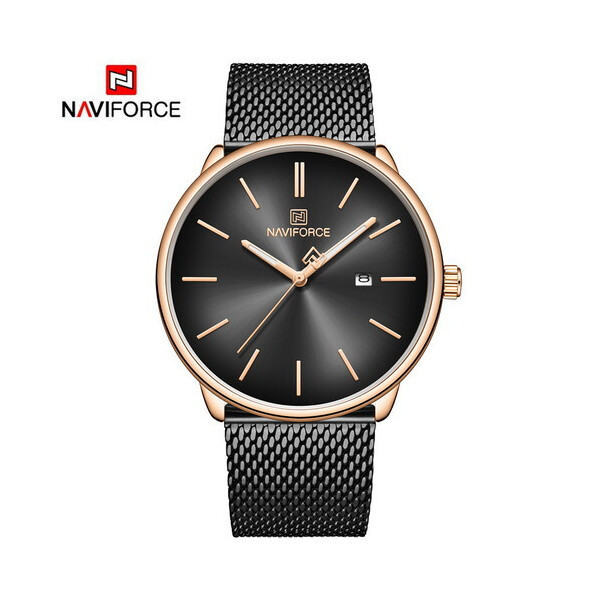 

Мужские наручные часы (NF3012G Black-Cuprum) Naviforce 42 мм Черный