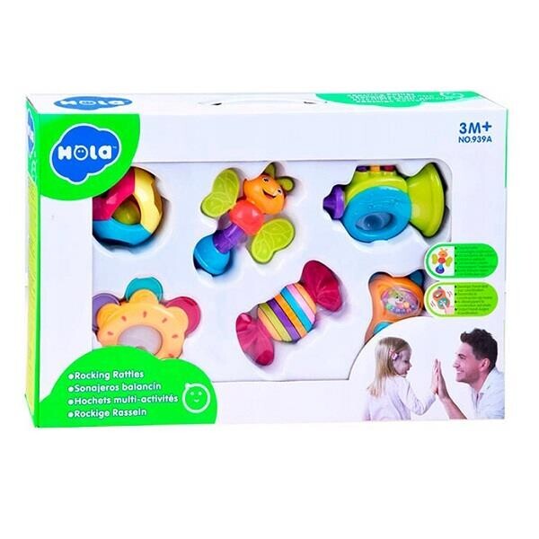 

Набор погремушек 6 шт Hola Toys 9,5х48х31 см Разноцветный