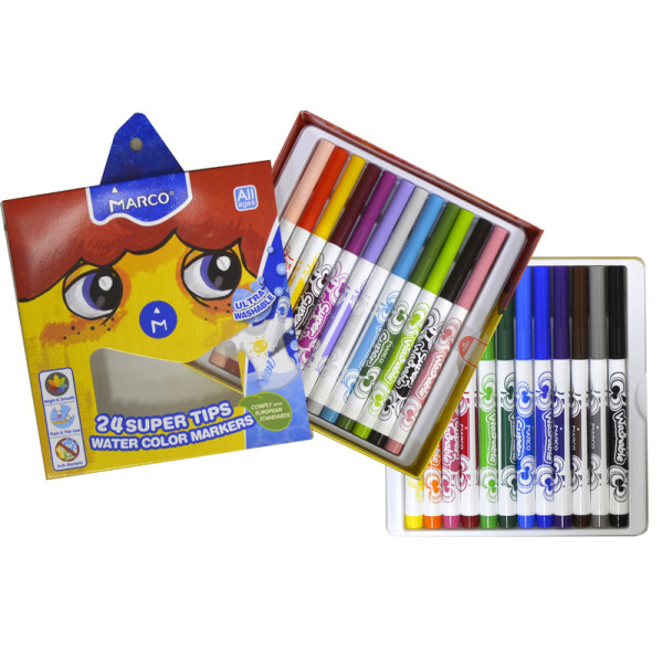 

Фломастеры смываемые Marco Super Washable 24 цвета (6951572914933)