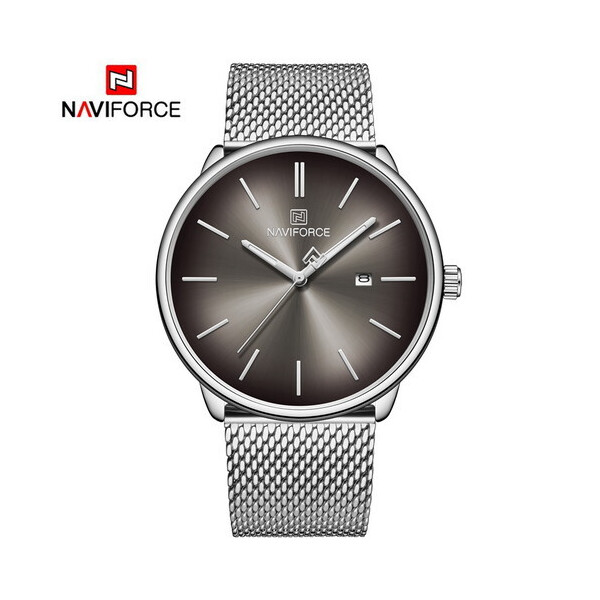 

Мужские наручные часы (NF3012G Silver-Black) Naviforce 42 мм Серебряный