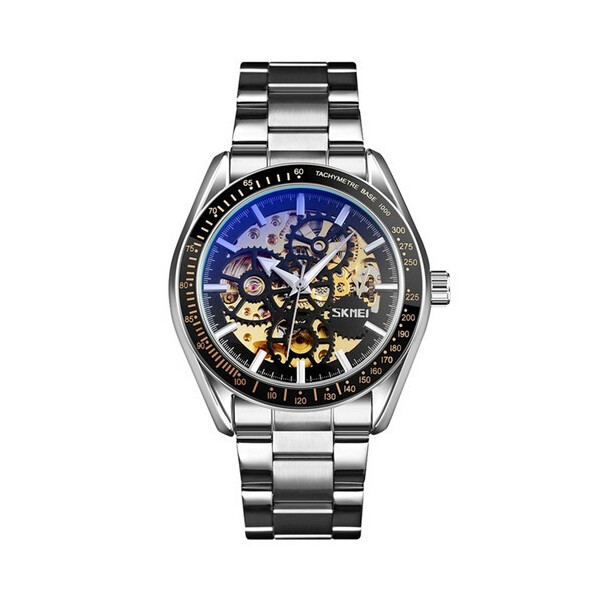 

Мужские наручные часы (9194 Silver-Black-Gold) Skmei 43 мм Серебряный