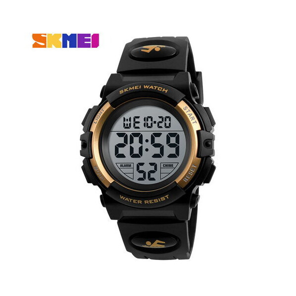 

Мужские наручные часы (1266 Black-Gold) Skmei 42 мм Черный