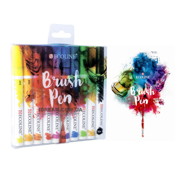 

Набор акварельных маркеров Royal Talens Ecoline Brushpen 10 шт (8712079389277)