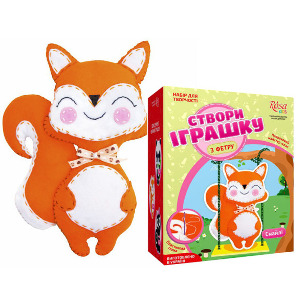 

Набор для творчества Rosa Kids Создай игрушку из фетра лисенок Смайли (4823098501022)