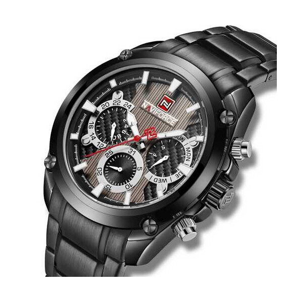 

Мужские наручные часы (NF9113 All Black) Naviforce 45 мм Черный