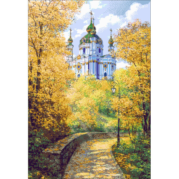 

Набор для вышивания бисером Вид на Андреевскую церковь Александра Токарева 46х67 см