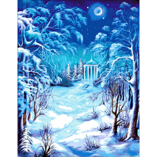 

Набор для вышивания бисером Зимний вечер Александра Токарева 53х68 см