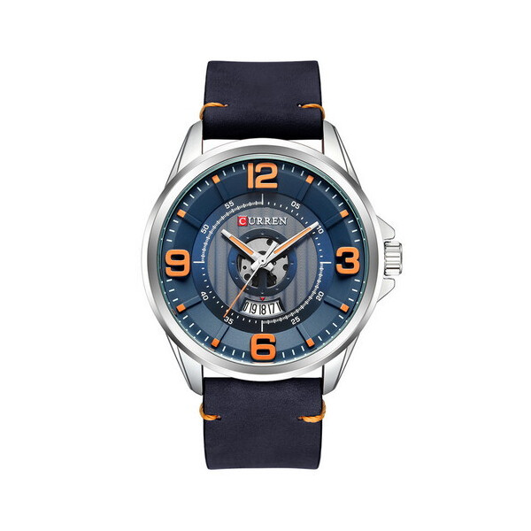 

Мужские наручные часы (8305 Silver-Blue) Curren 48 мм Серебряный